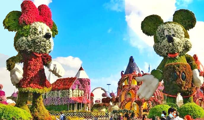 Disney Characters at Dubai Miracle Garden